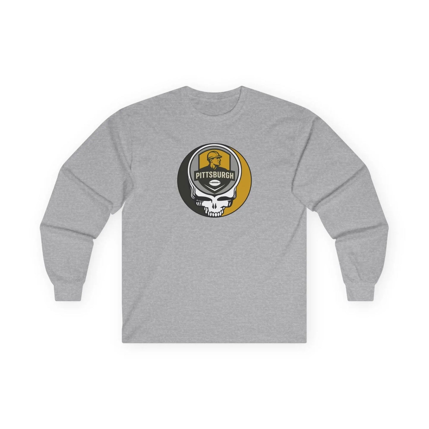 Grateful Dead Ultra-Cotton Long Sleeve Tee Pittsburgh Steelers NFL