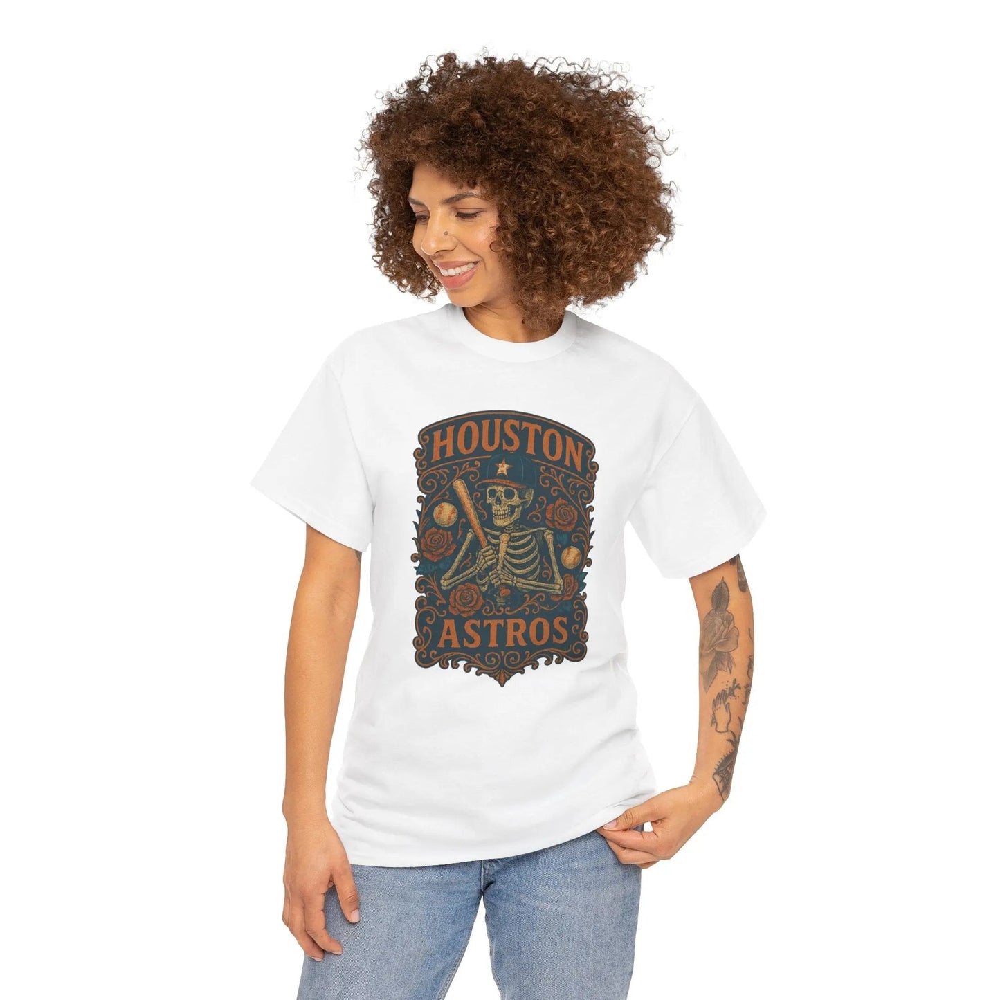 Houston Astros Retro Poster Art T-shirt Baseball The Ballpark Collection