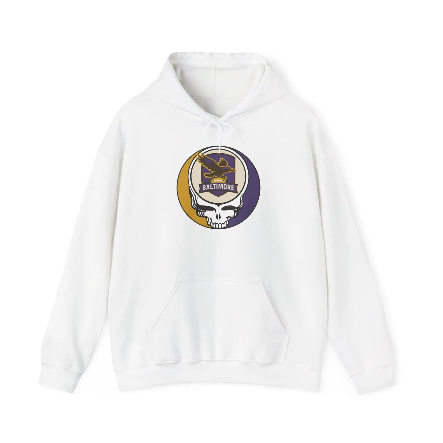 Baltimore Ravens Stealie Grateful Dead Hooded Sweatshirt The Gridiron Collection
