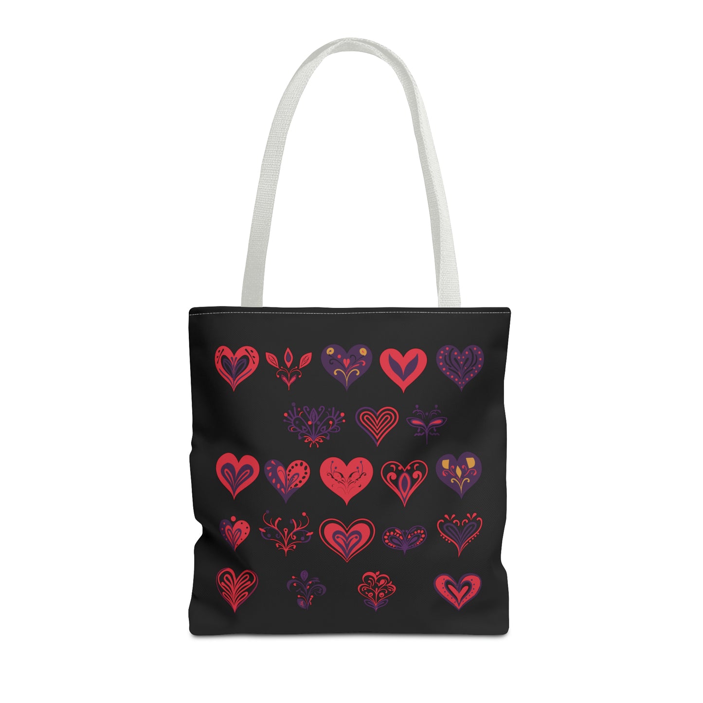 Valentine's black Tote Bag (AOP)