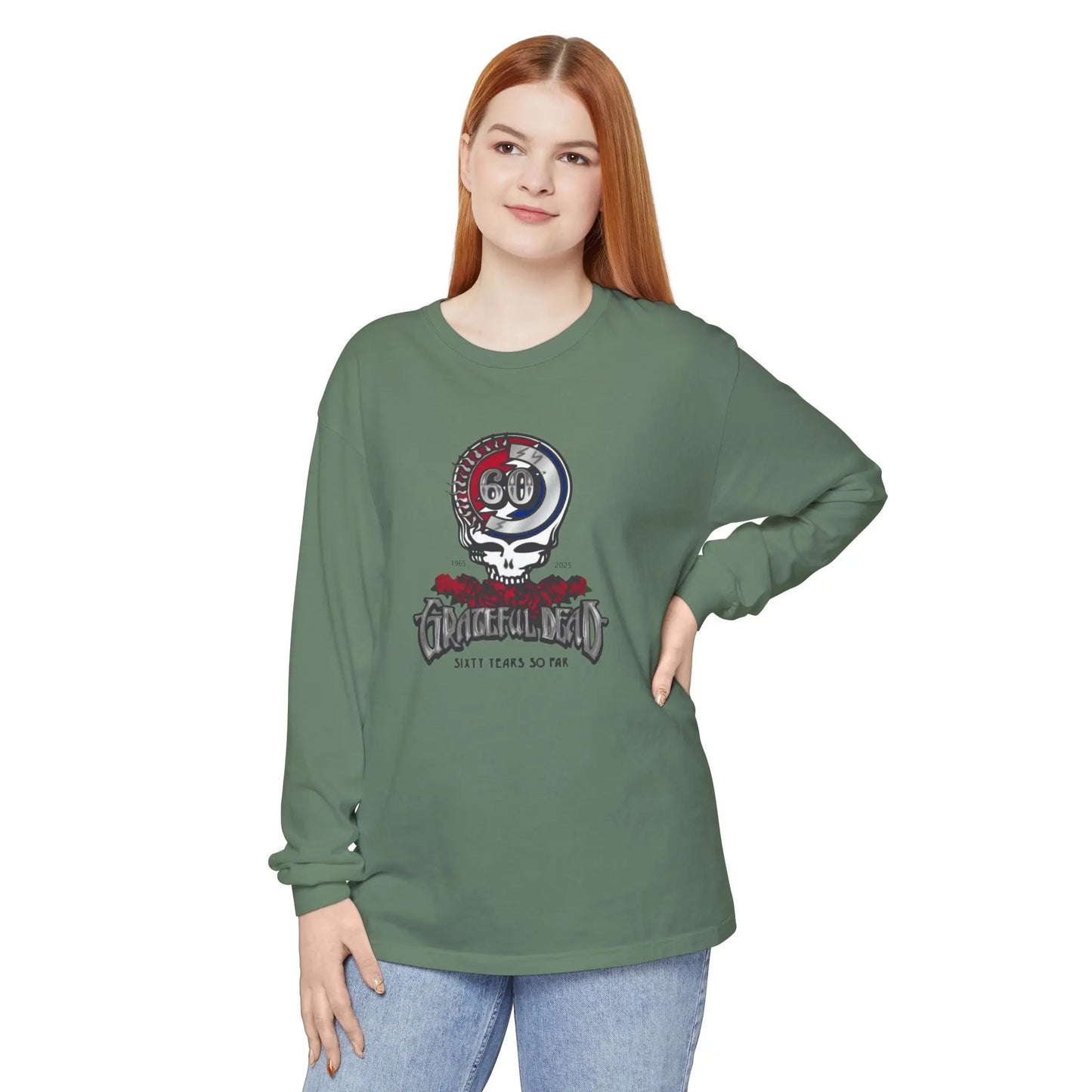 Grateful Dead 60th Anniversary Garment-dyed Long Sleeve T-Shirt Vineyard Collection