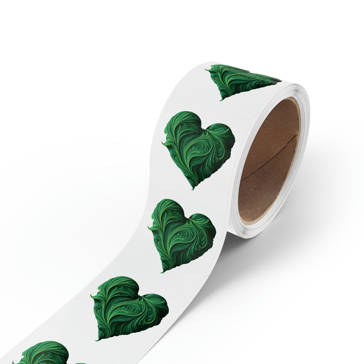Valentine's day heart shape Square Sticker Label Rolls