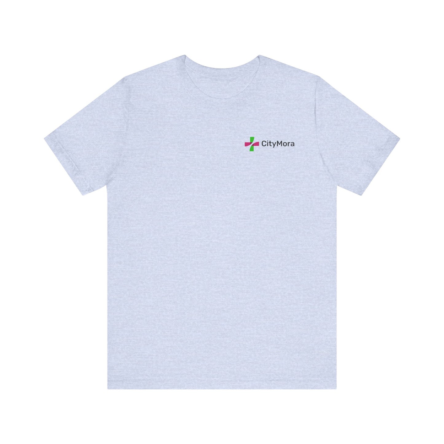 Casual Unisex Tee - 'CityMora' Motivational Short Sleeve Shirt