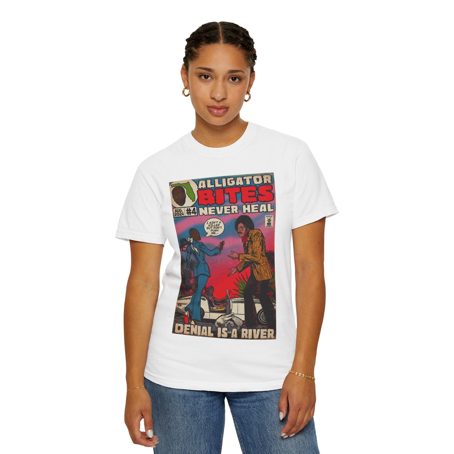 Denial is a River Alligator Bites Unisex Comfort Colors T-shirt