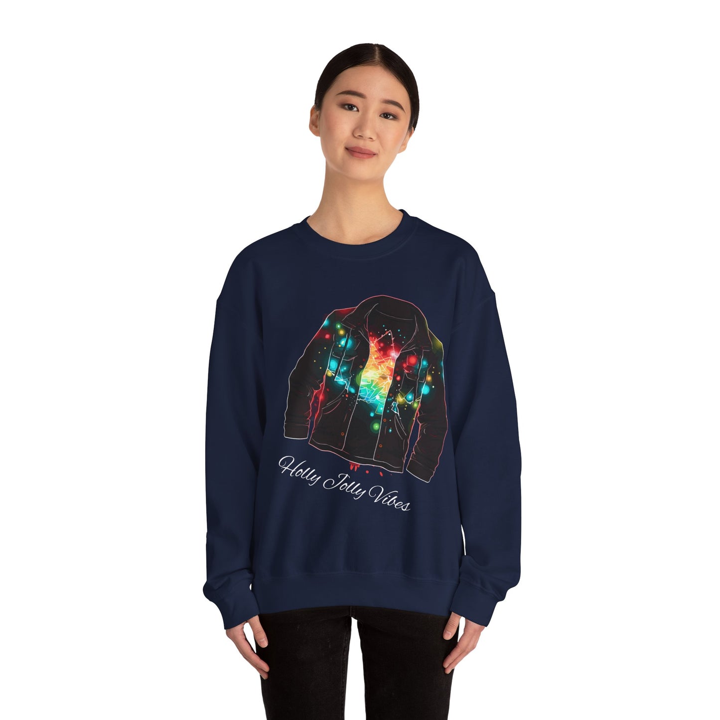 Holly Jolly Vibes Christmas Shirt Unisex Sweatshirt Gildan