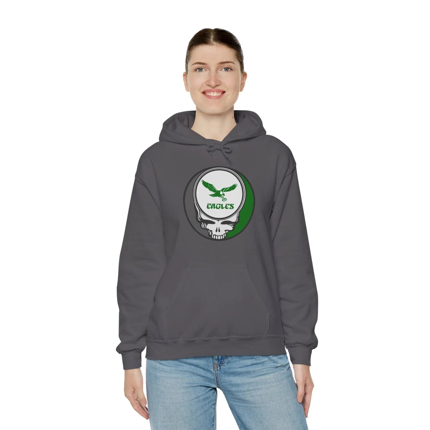 Philadelphia Eagles Skull Hoodie Medium-Heavy Fabric The Gridiron Collection