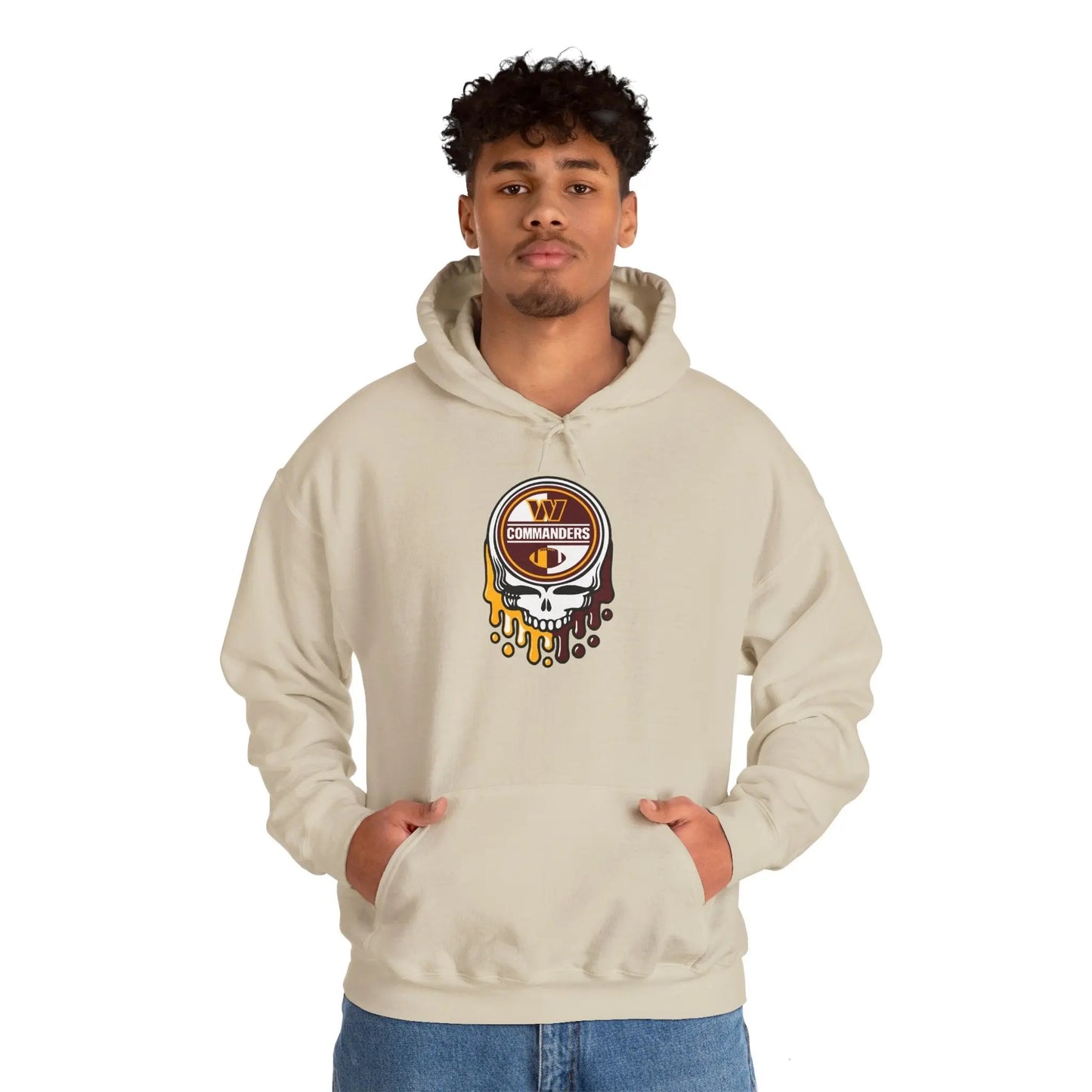 Washington Commanders Grateful Dead Hooded Sweatshirt The Gridiron Collection