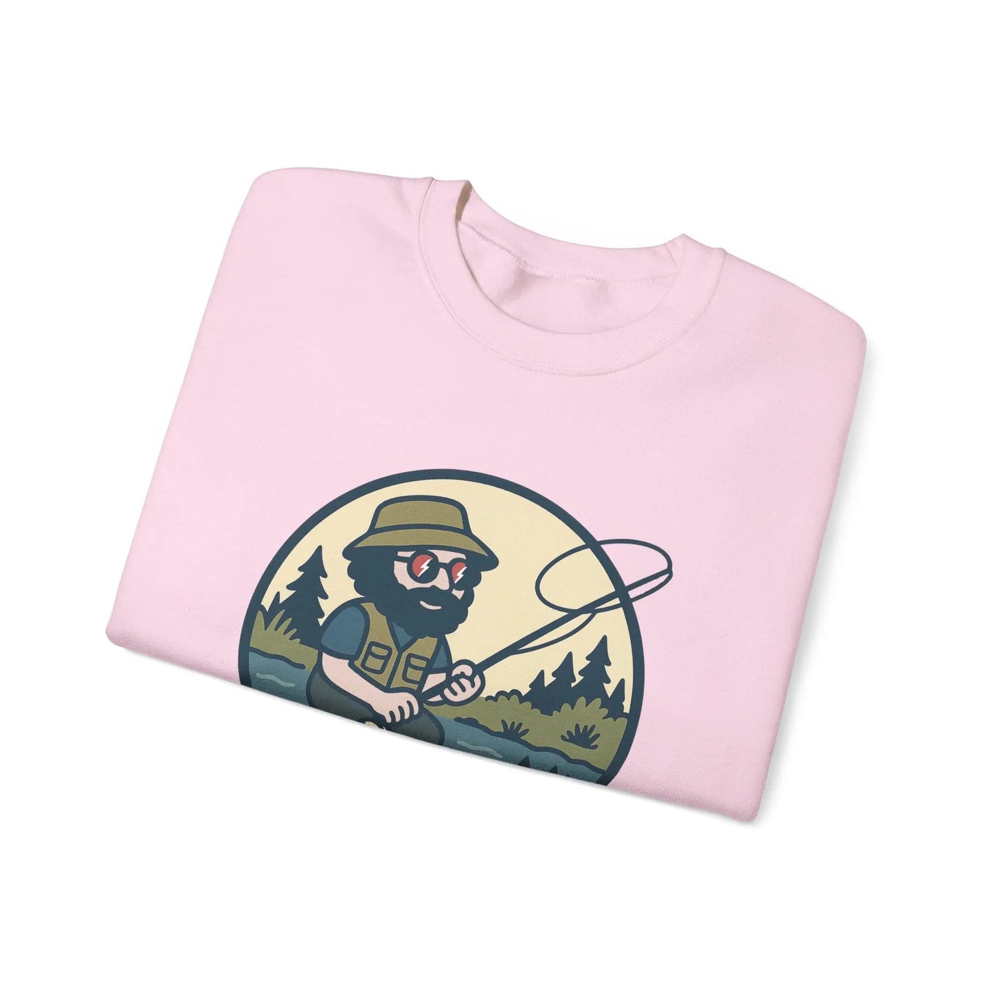 Life is dead Crewneck Sweatshirt Heavy Blend Fly Fishin' Jerry