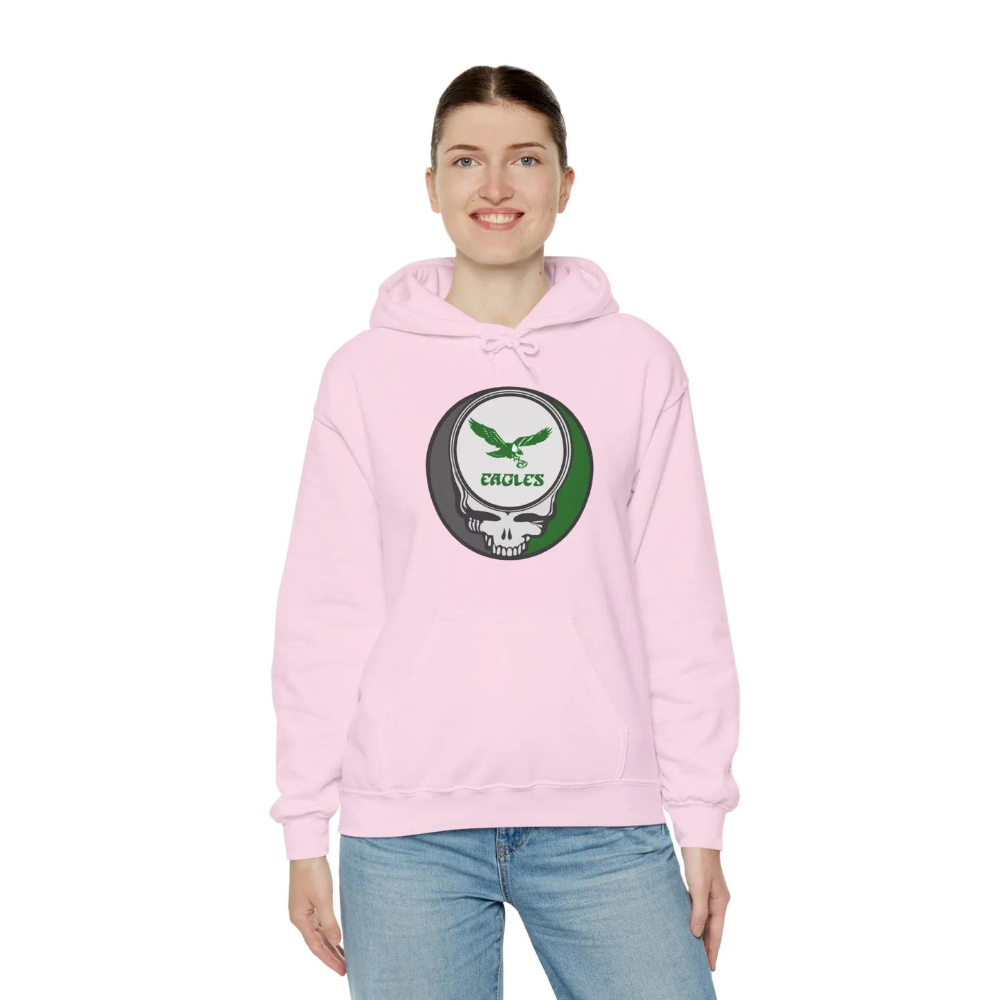 Philadelphia Eagles Skull Hoodie Medium-Heavy Fabric The Gridiron Collection
