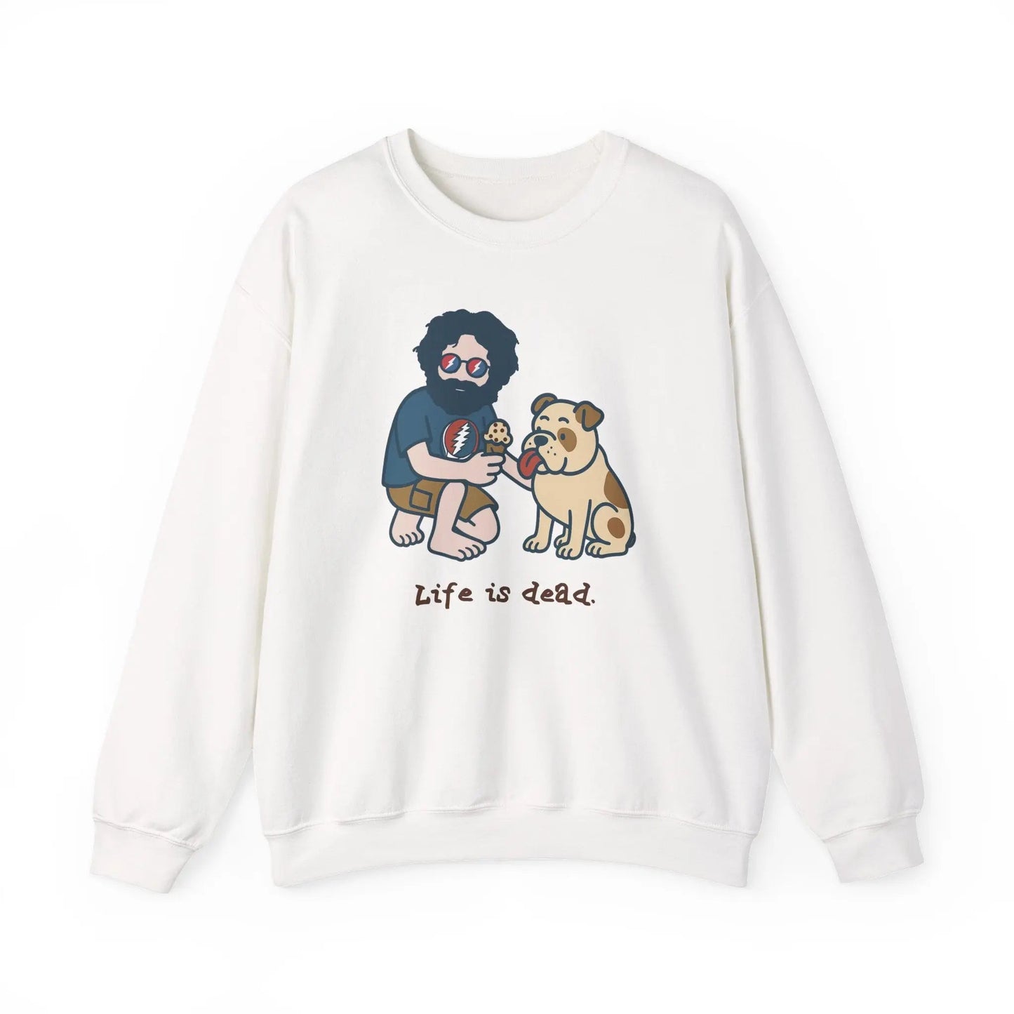 Crewneck Sweatshirt Heavy Blend Jerry and Frank Are Sharin' Life is dead.