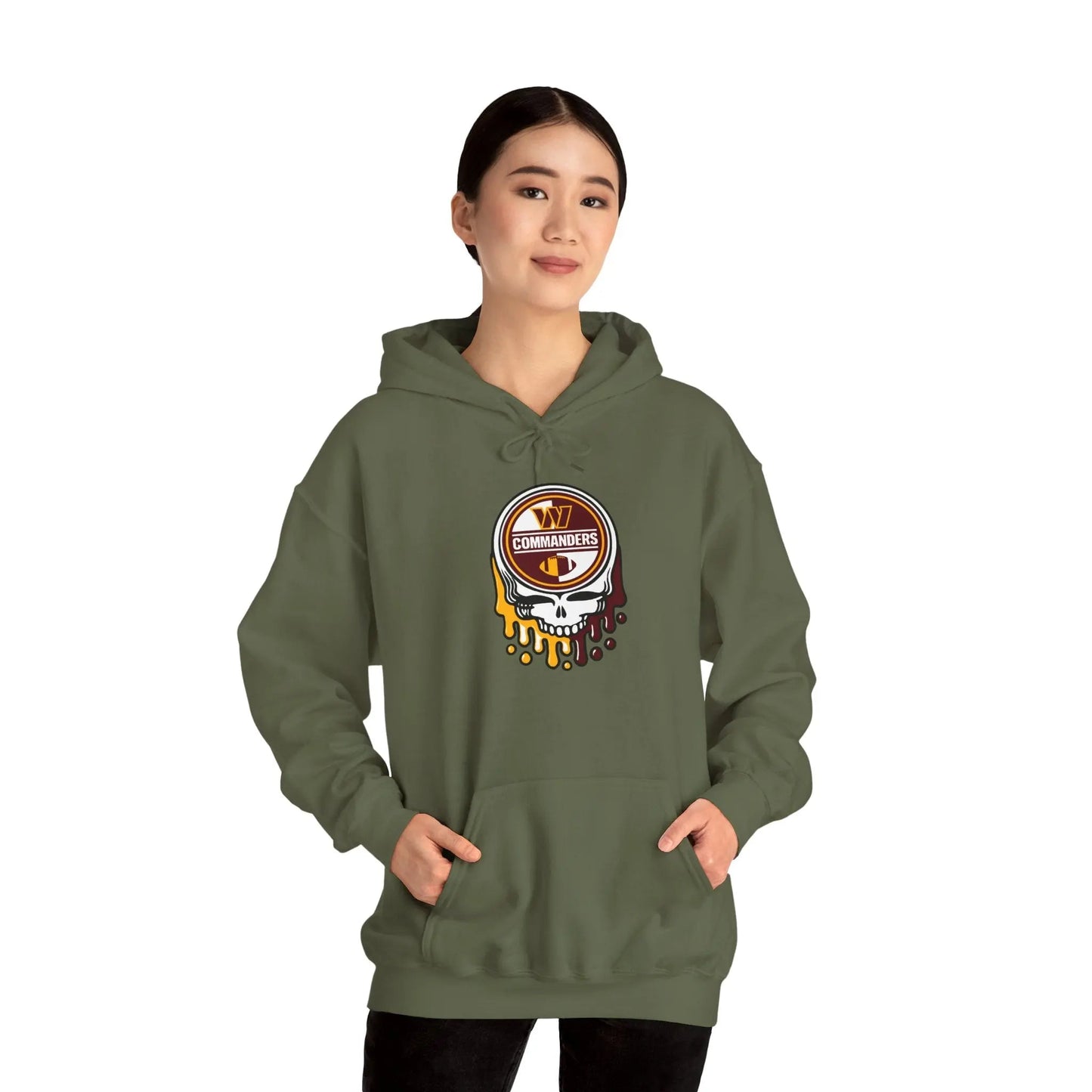 Washington Commanders Grateful Dead Hooded Sweatshirt The Gridiron Collection