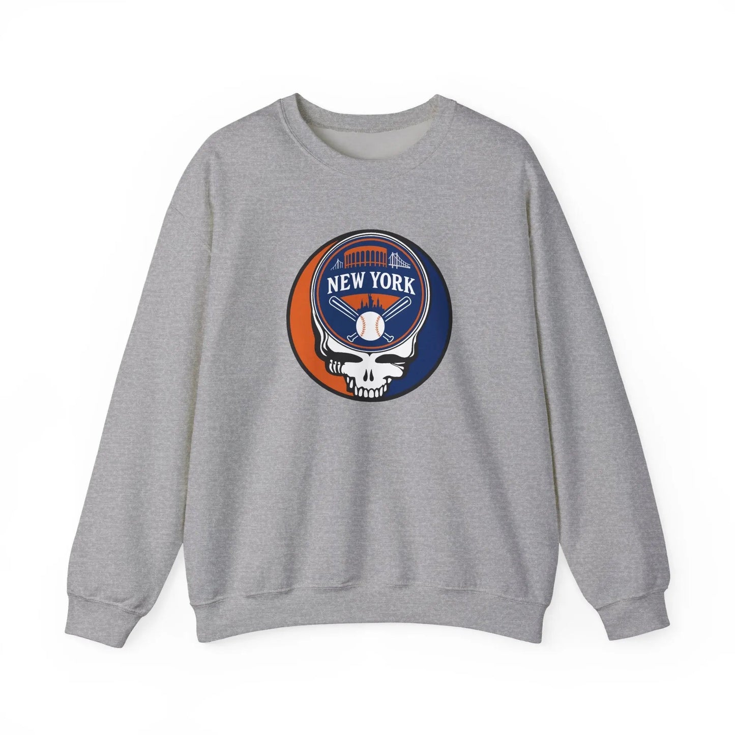 Grateful Dead Stealie Crewneck Sweatshirt Unisex Heavy Blend MLB The Ballpark Collection
