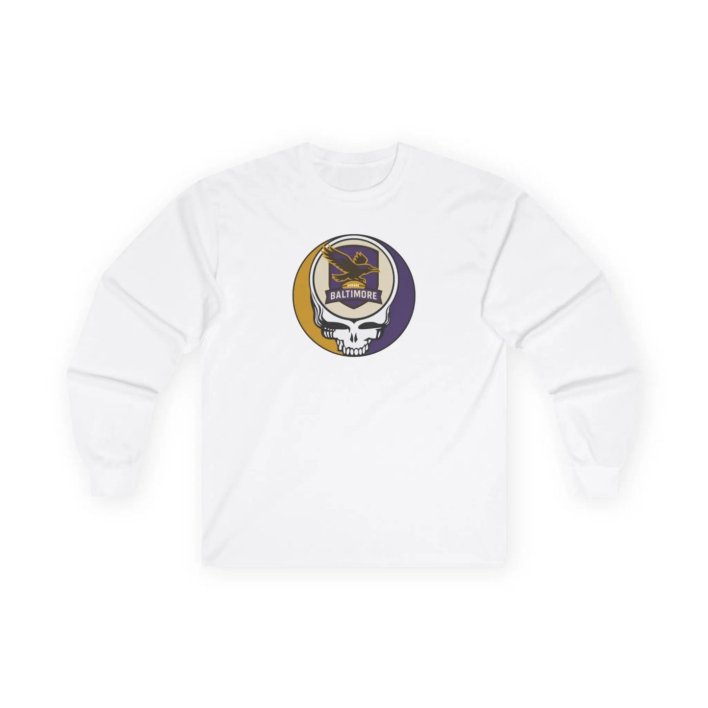 Grateful Dead Long Sleeve Ultra-Cotton Tee The Gridiron Collection Baltimore Ravens