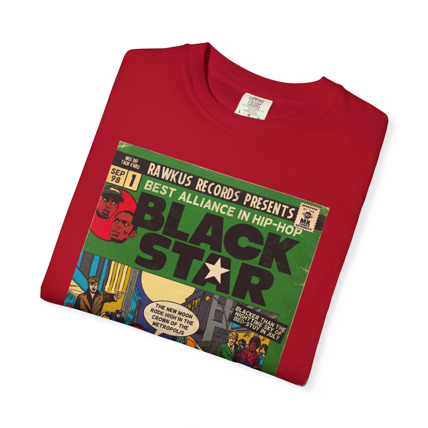 Black Star Unisex Comfort Colors T-shirt 100% Ring-Spun Cotton