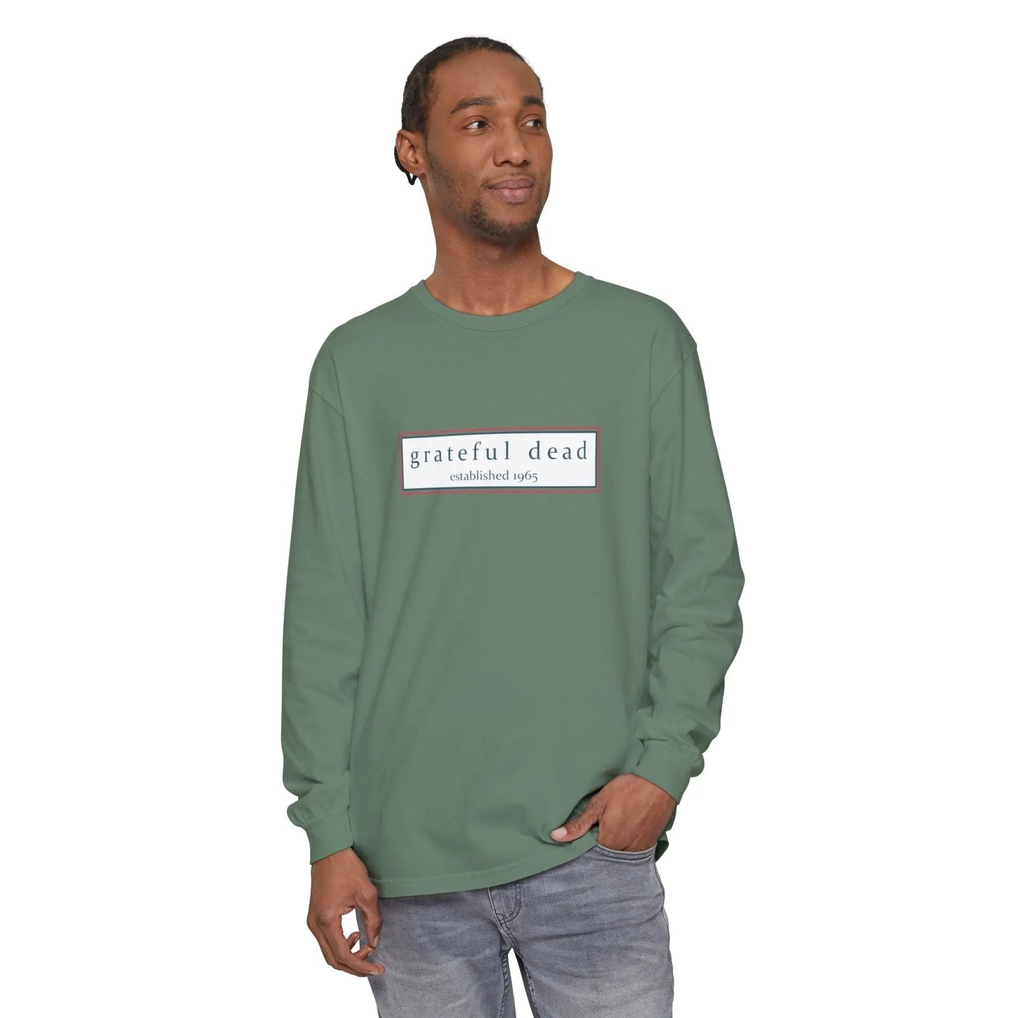 Garment-Dyed Long Sleeve T-Shirt Two-Sided The Do-Dah Man Vineyard Collection