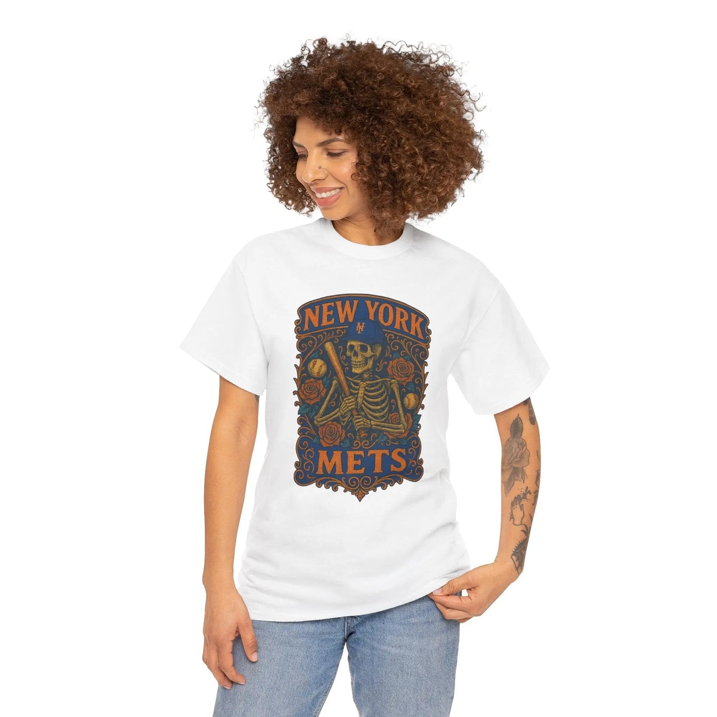 New York Baseball Edition Retro Poster Art T-shirt The Ballpark Collection