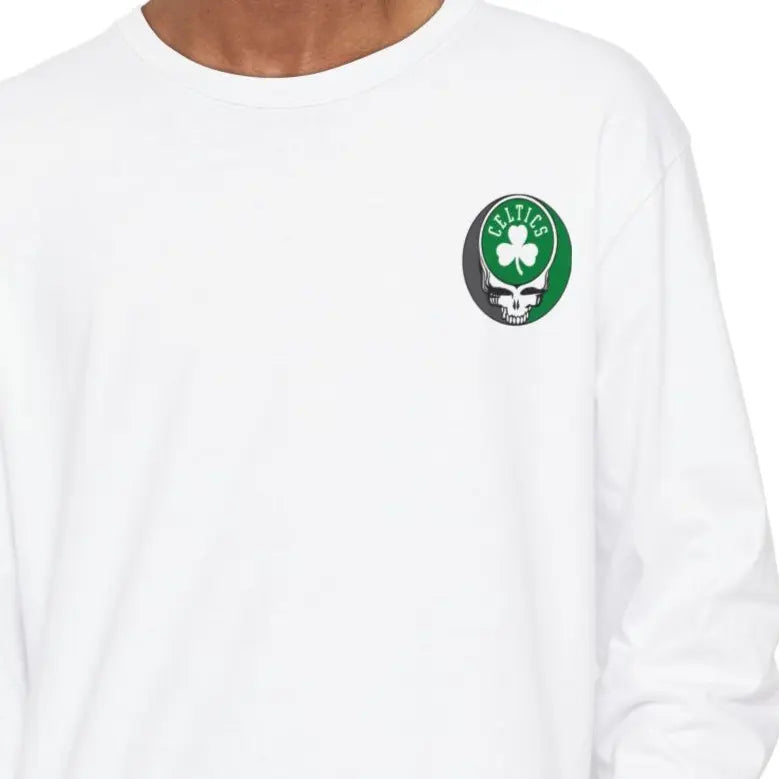 Boston Celtics Garment-dyed Long Sleeve T-Shirt Two-Sided Vineyard Collection