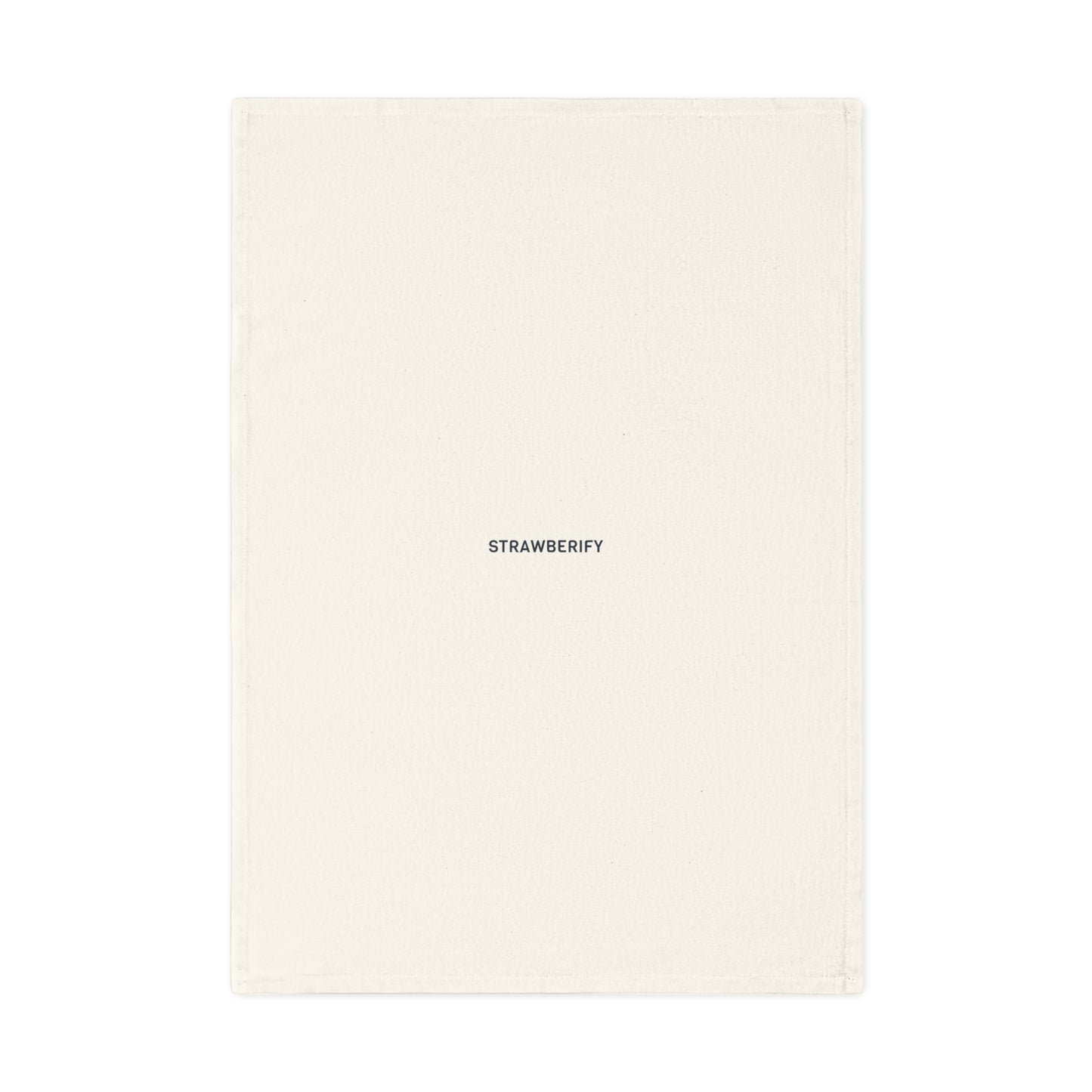Minimalist Cotton Tea Towel - Modern Kitchen Décor with 'STRAWBERIFY' Design