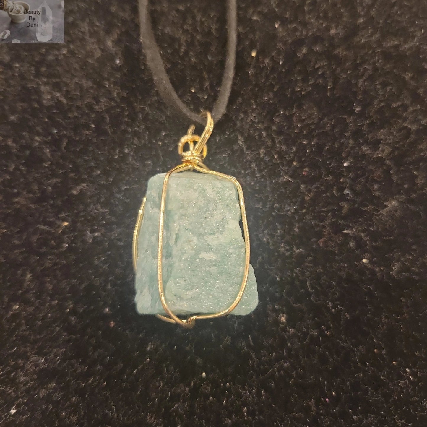 Raw Aventurine Wire Wrapped Necklace