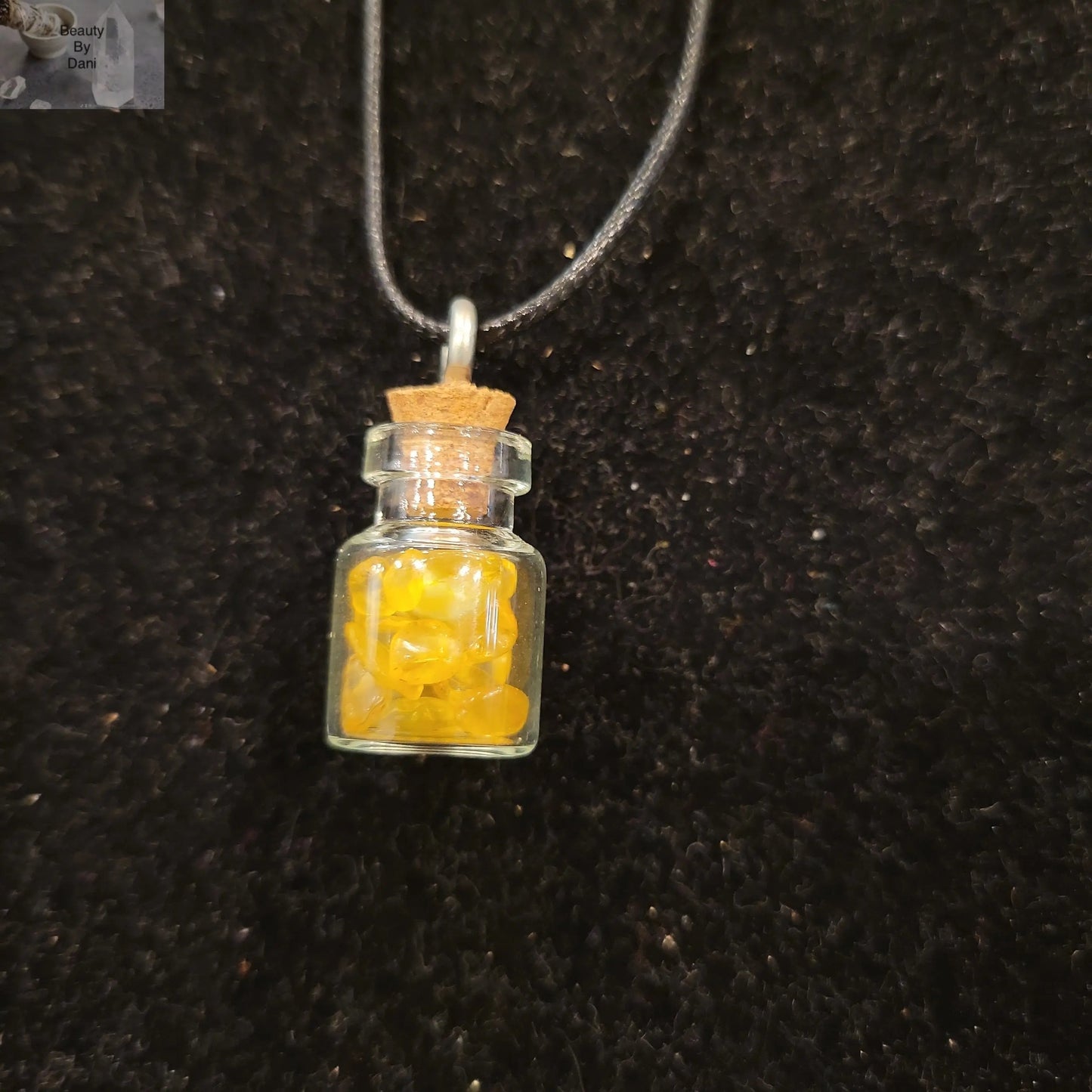 Citrine Natural Yellow Pendant Necklace Beauty by Dani