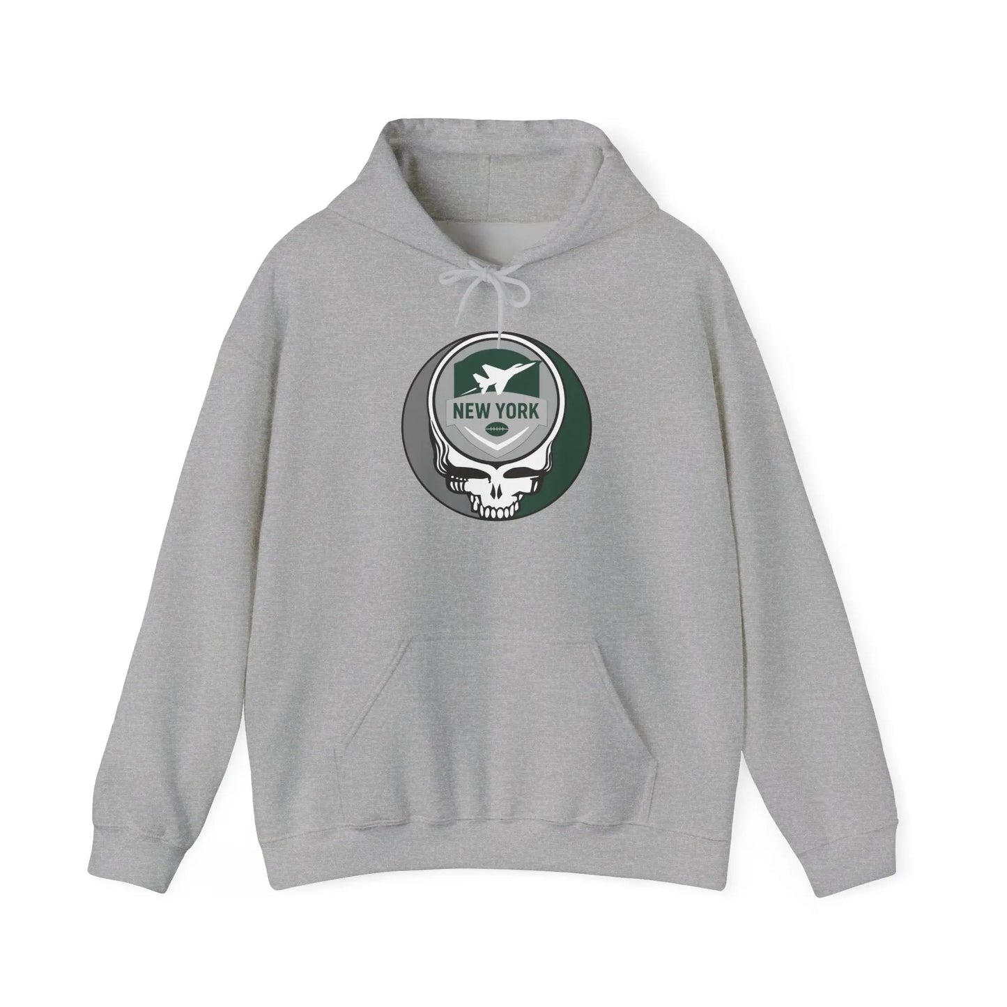 New York Jets Stealie Hoodie Grateful Dead Hooded Sweatshirt The Gridiron Collection