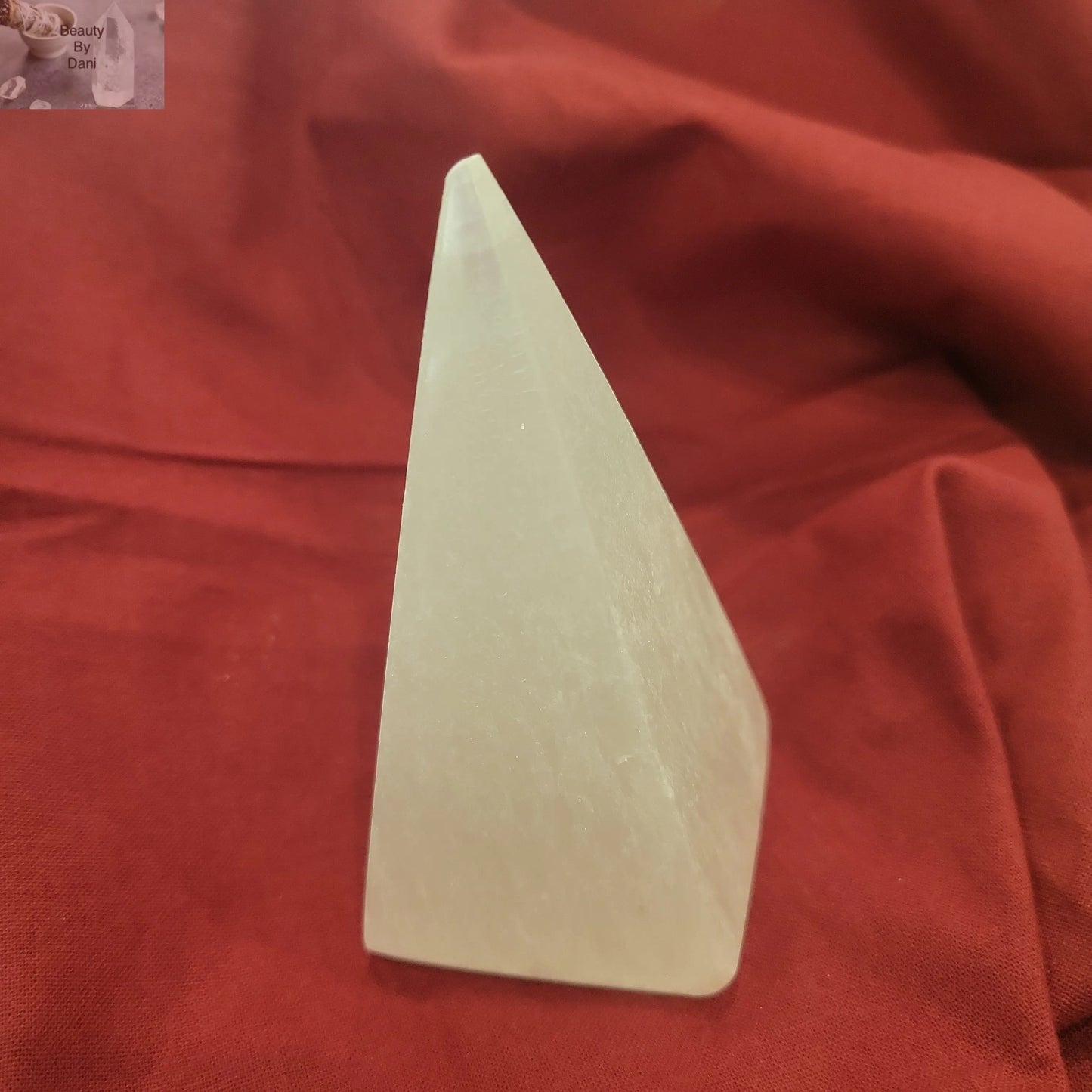 Medium Selenite Pyramid Satin Spar Crystal