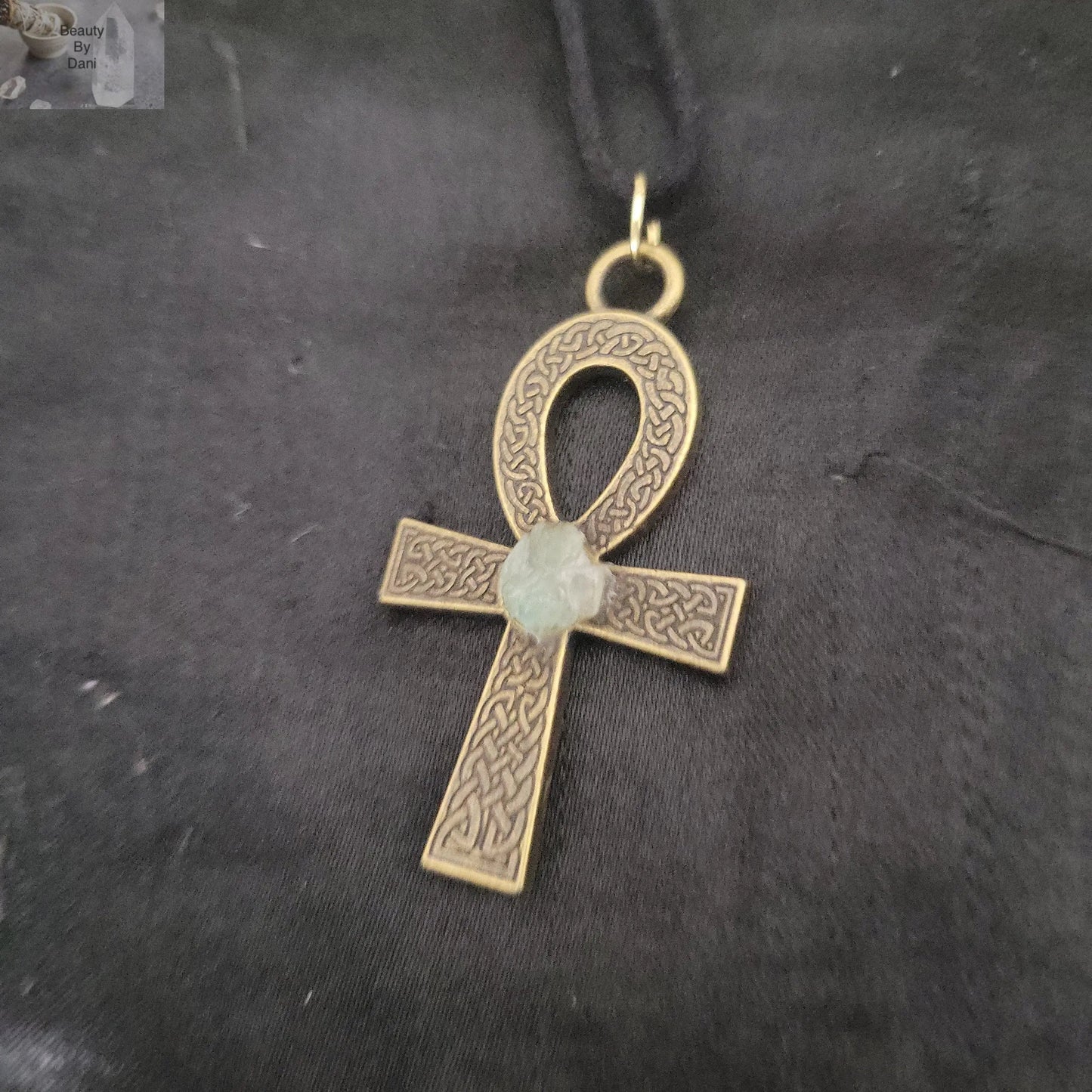 Aventurine Green Ankh Necklace