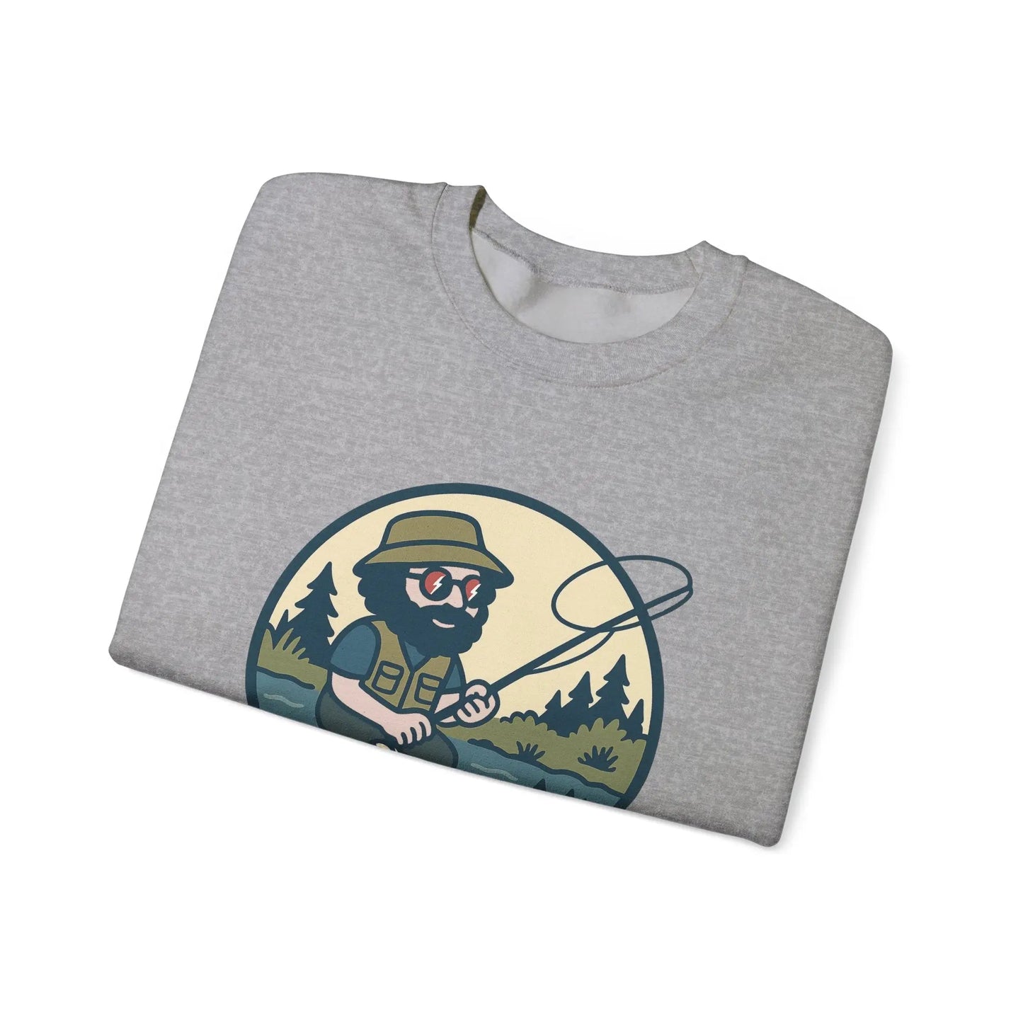 Life is dead Crewneck Sweatshirt Heavy Blend Fly Fishin' Jerry