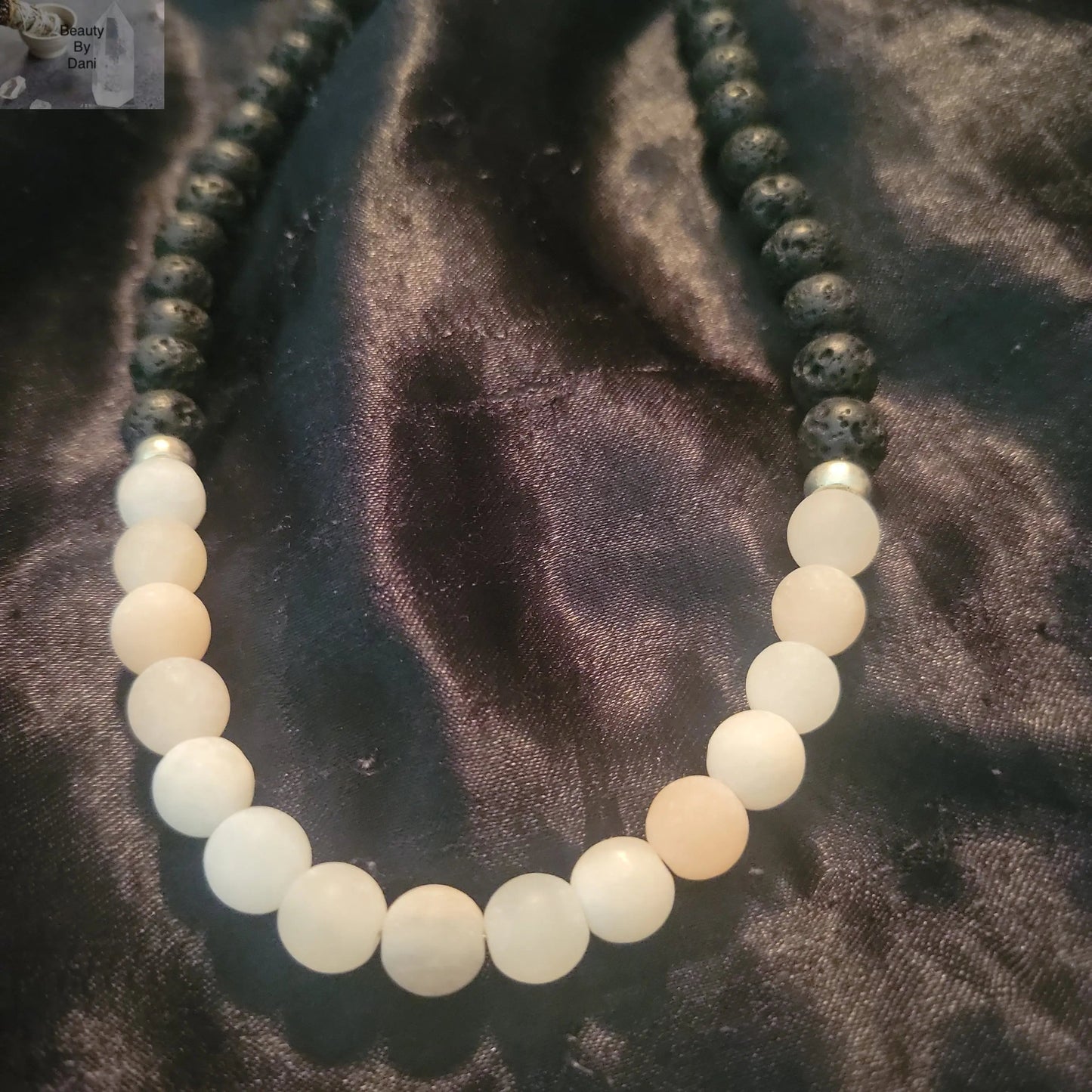 Lava & Pink Aventurine Beaded Necklace Jewelry