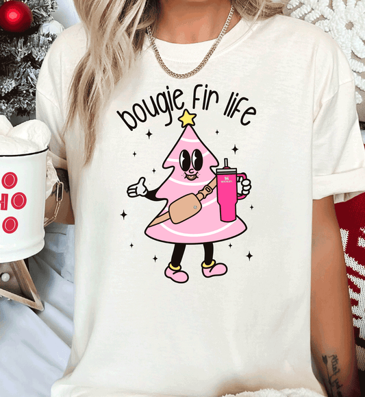 Boujie Fir Life Pink Christmas Shirts Sweatshirts Hoodie Comfort Colors