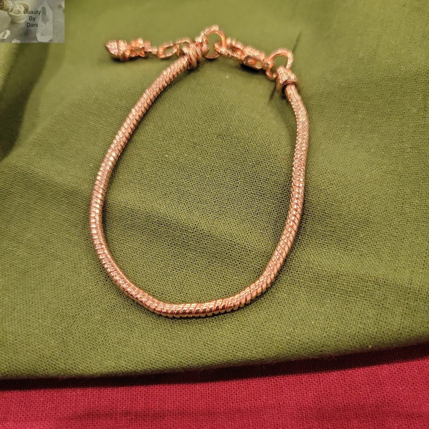 Rose Gold Stainless Steel Charm Bracelet Beauty by Dani