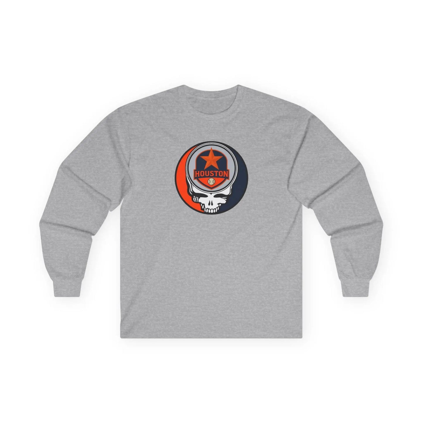 Classic Stealie Long Sleeve Tee Houston Baseball Edition MLB The Ballpark Collection