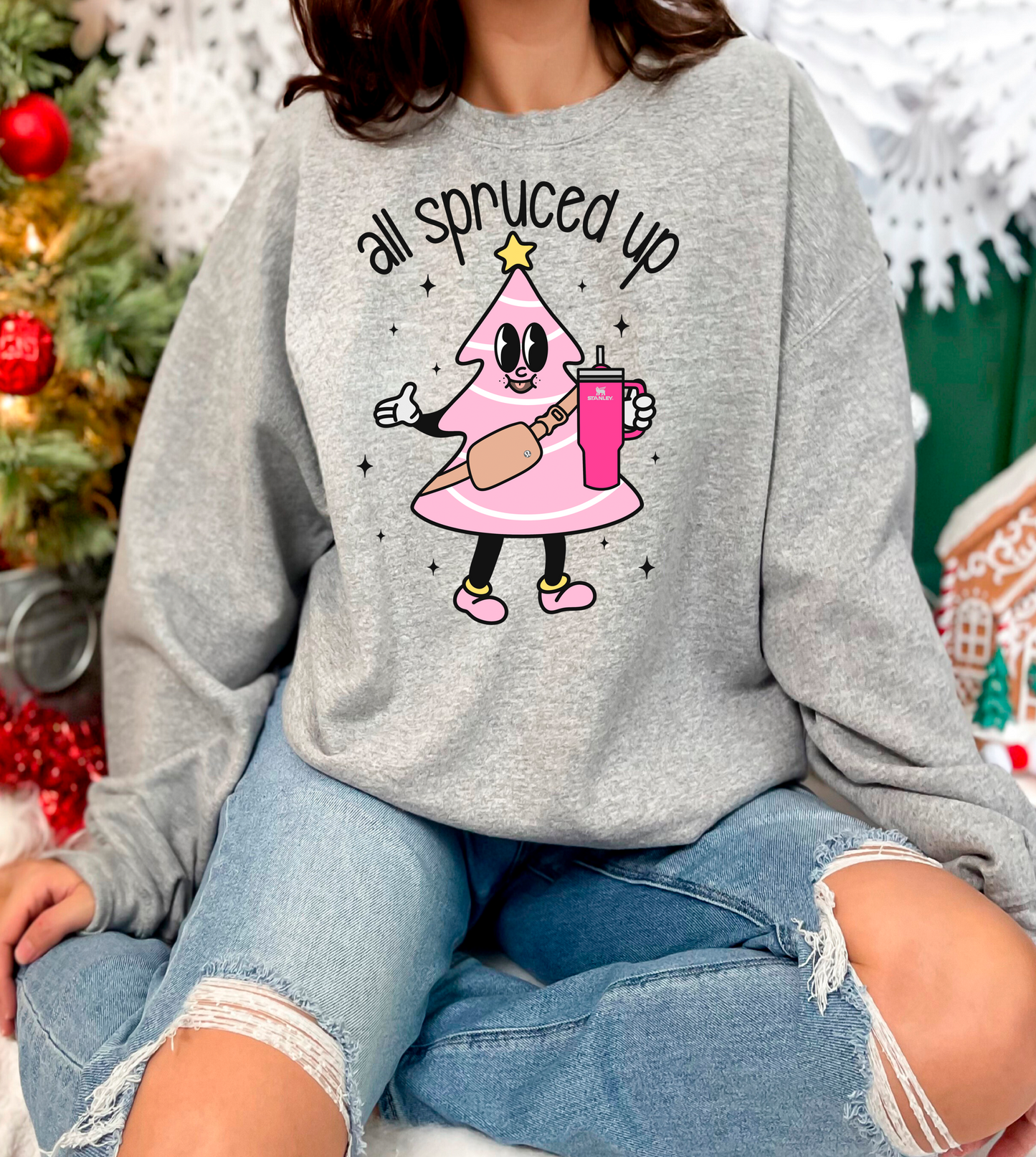 all spruced up Pink Christmas Little Debbies Christmas Shirts Sweatshirts hoodie comfort colors