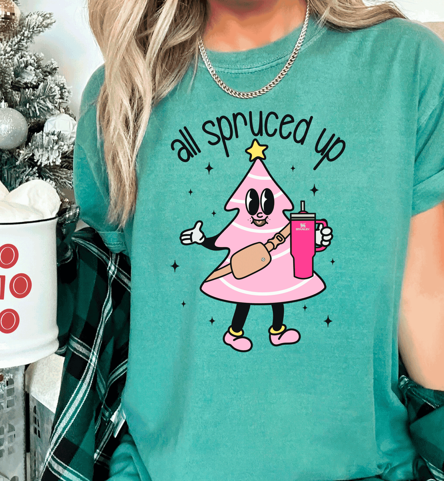 all spruced up Pink Christmas Little Debbies Christmas Shirts Sweatshirts hoodie comfort colors