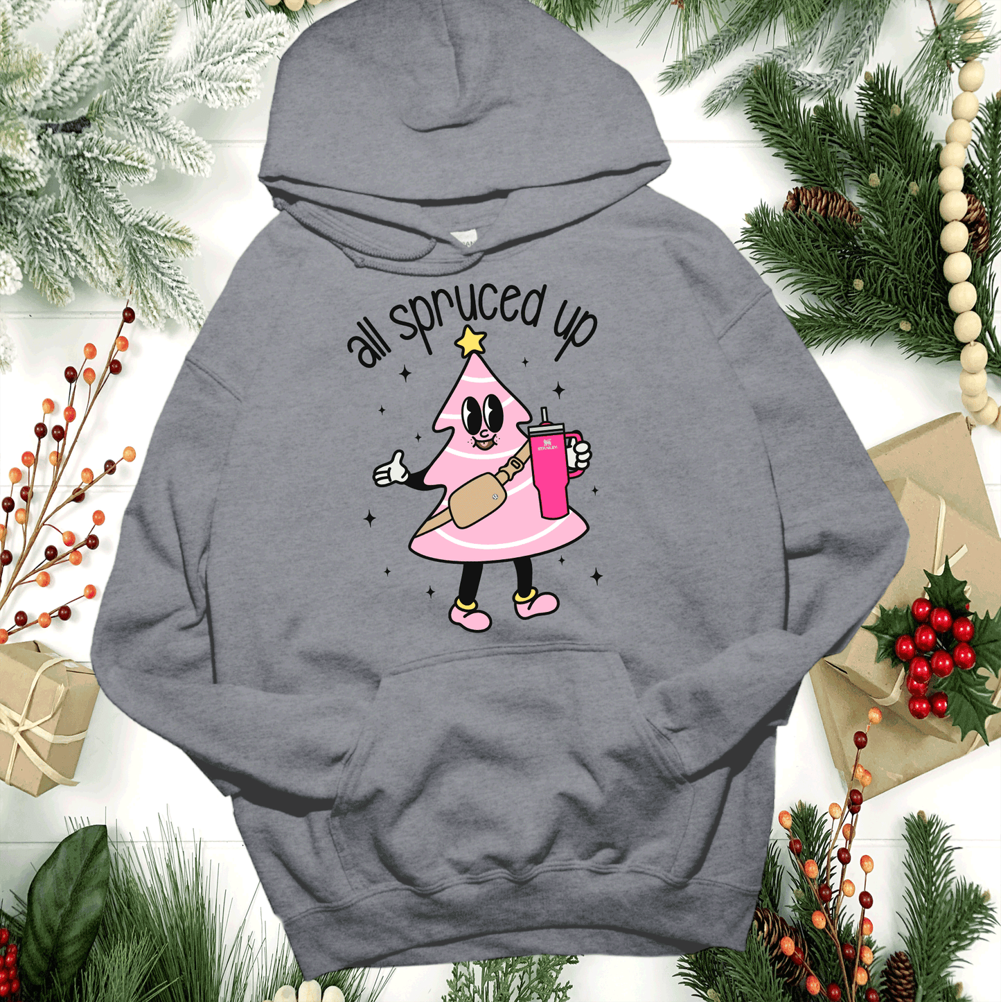 all spruced up Pink Christmas Little Debbies Christmas Shirts Sweatshirts hoodie comfort colors