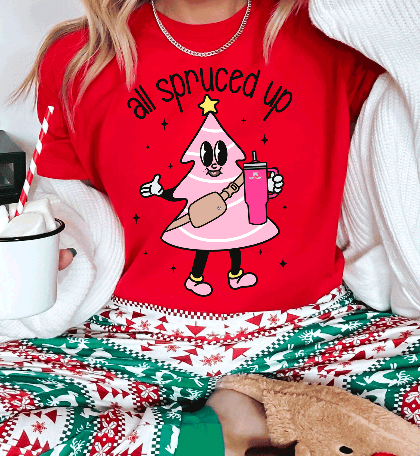 all spruced up Pink Christmas Little Debbies Christmas Shirts Sweatshirts hoodie comfort colors