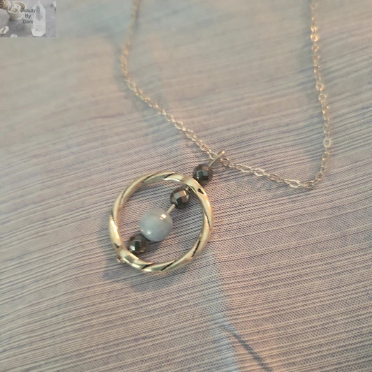 Blue Quartz Elegant Gemstone Necklace by Beauty by Dani