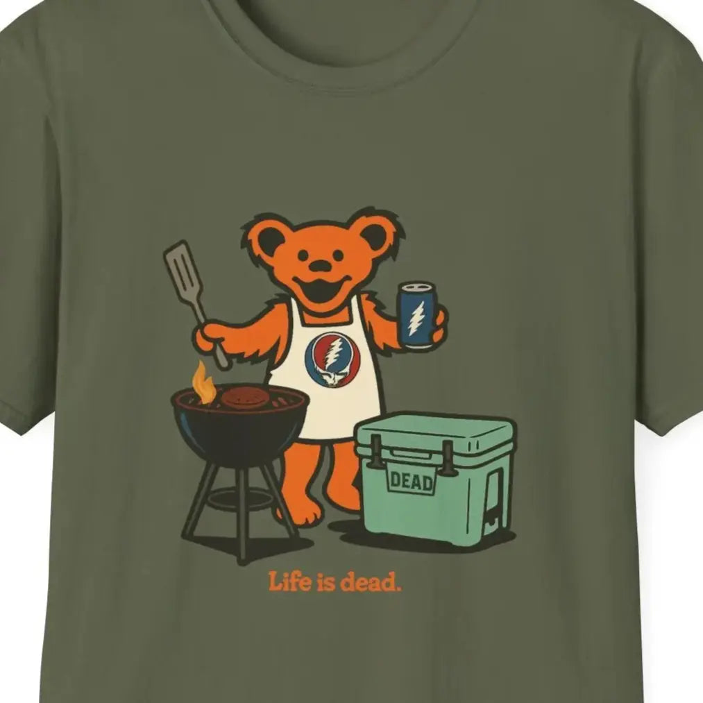 Grateful Dead Life is Dead Grilling Bear TShirt