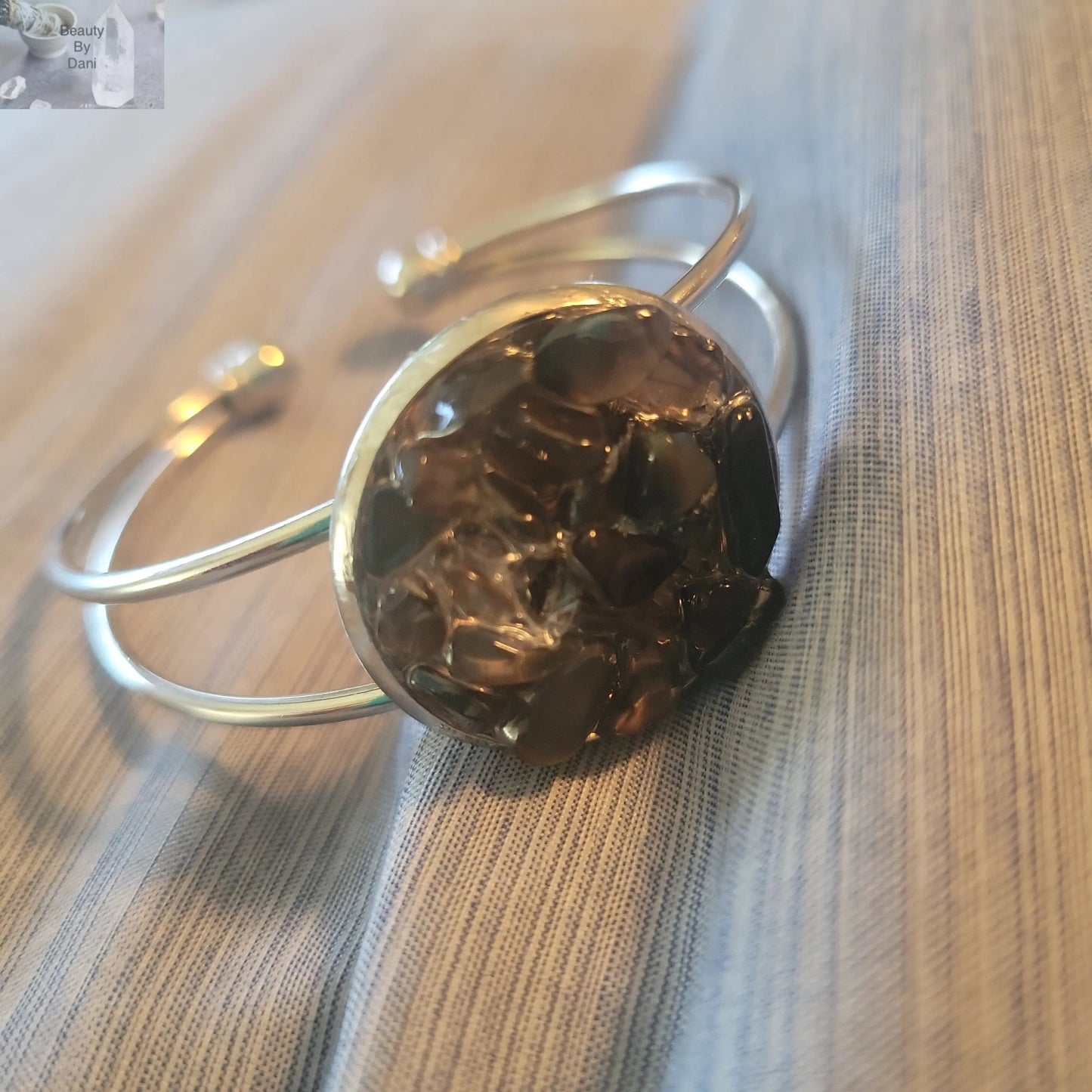 Smokey Quartz Natural Adjustable Bracelet Beauty by Dani