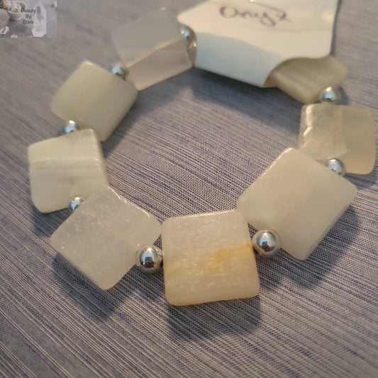Onyx Square Shape Bracelet Adjustable Size Jewelry