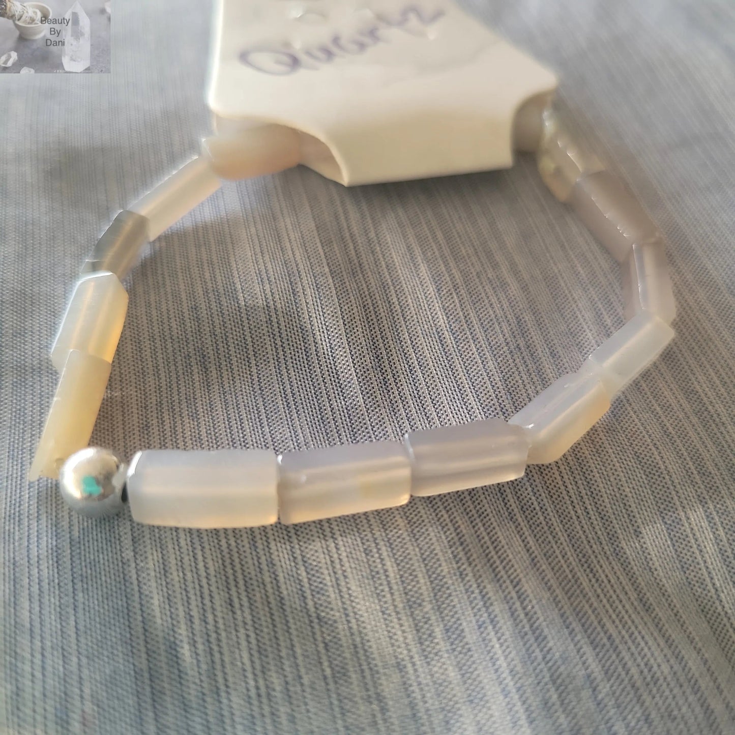 Grey Quartz Healing Bracelet with Adjustable Fit Jewelry Beauty by Dani