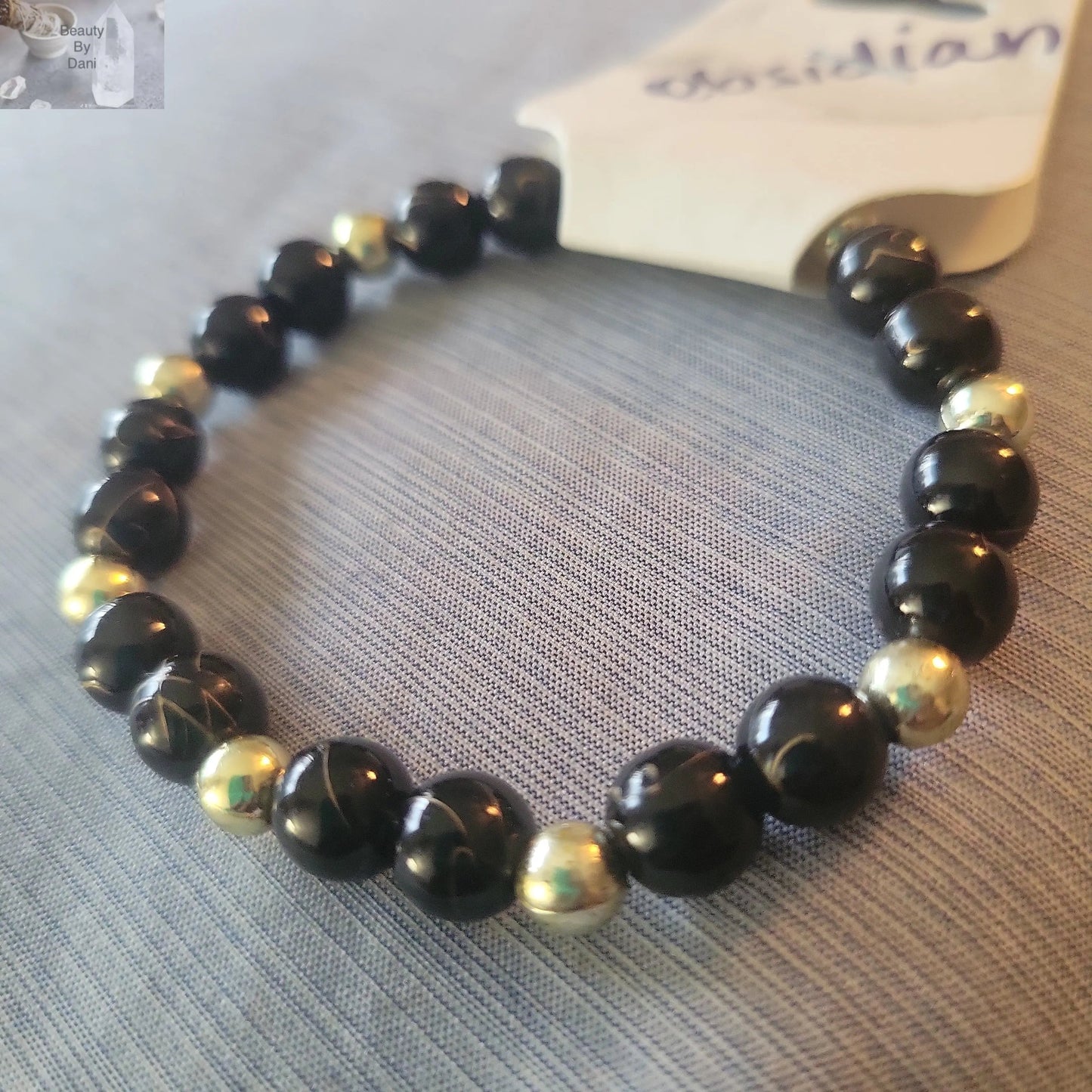 Obsidian Healing Adjustable Bracelet Jewelry by Beauty by Dani