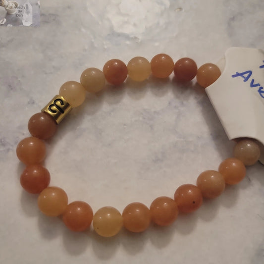 Red Aventurine 8mm Beads Bracelet for Aries