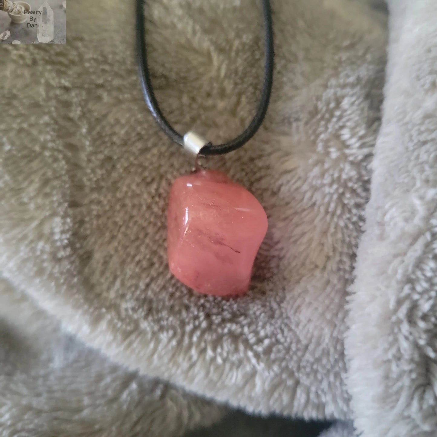 Strawberry Quartz Natural Healing Necklace by Beauty by Dani