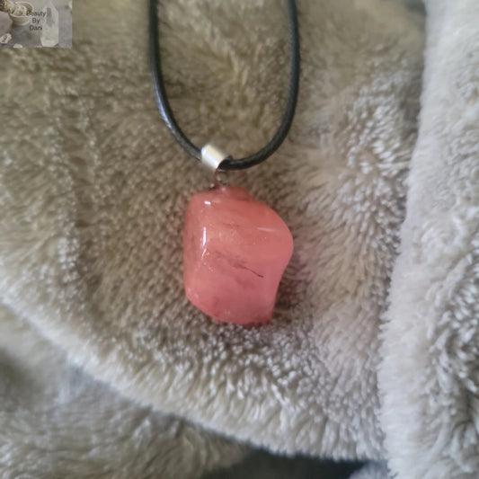 Strawberry Quartz Natural Healing Necklace by Beauty by Dani