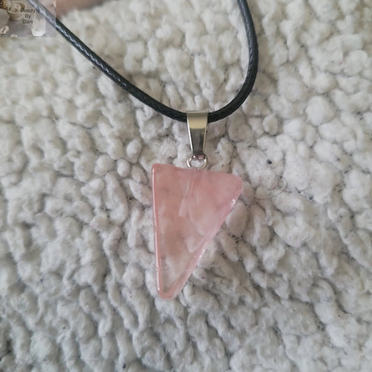 Natural Strawberry Quartz Pendant Necklace Adjustable Chain