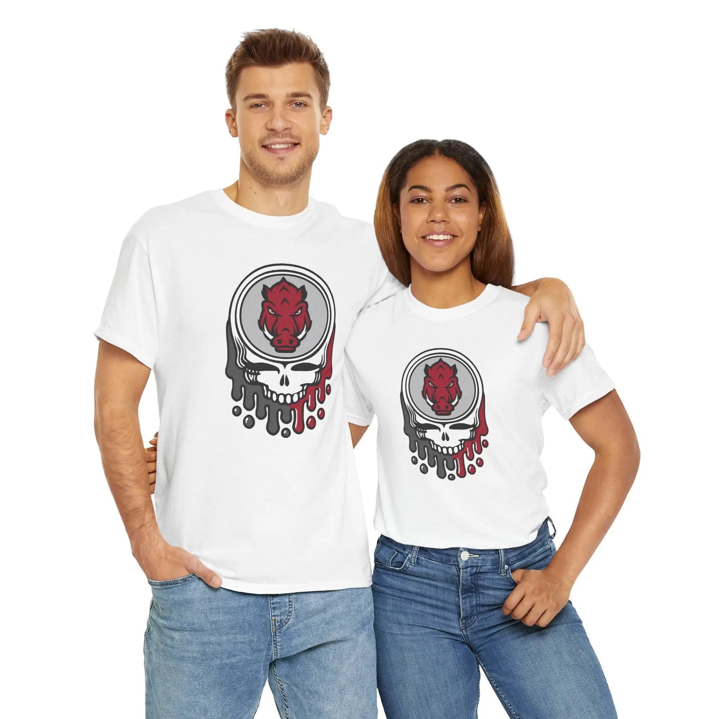 Arkansas Razorbacks Grateful Dead Steal Your Face T-Shirt The Gridiron Collection