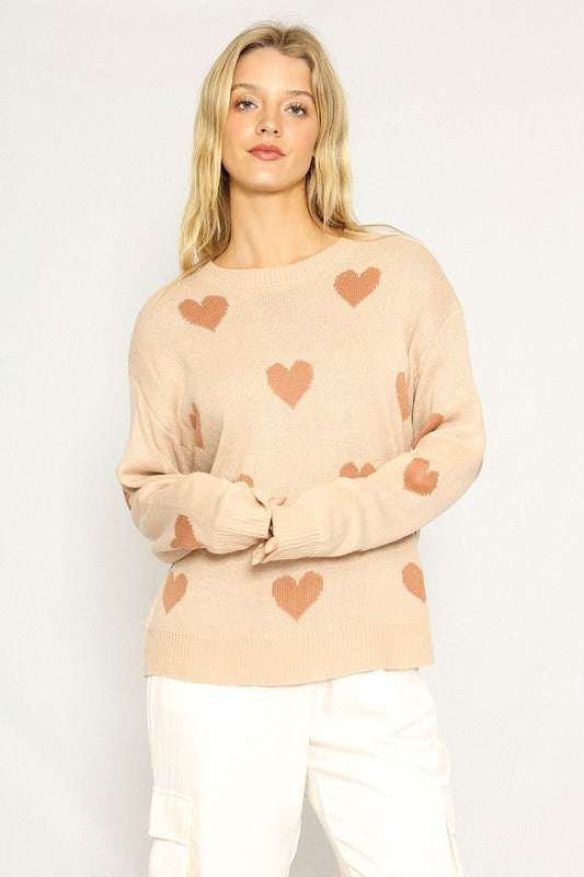 Heart Patterned Sweater Sweater