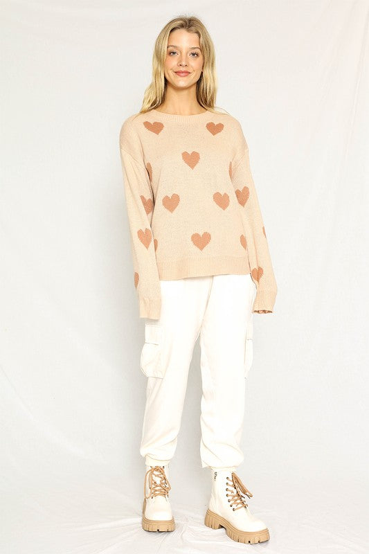 Heart Patterned Sweater Sweater
