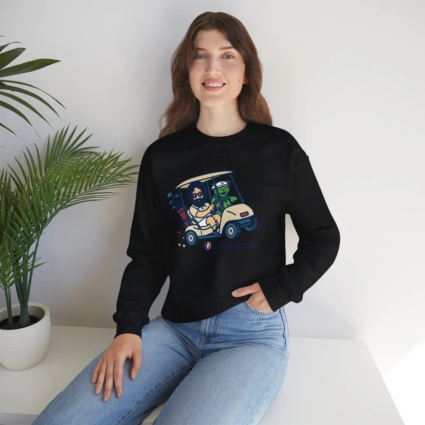 Life is dead. Crewneck Sweatshirt Unisex Heavy Blend Crewneck Sweatshirt Gildan